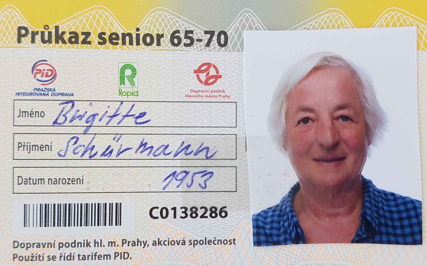 Reisedokument von Brigitte Schürmann