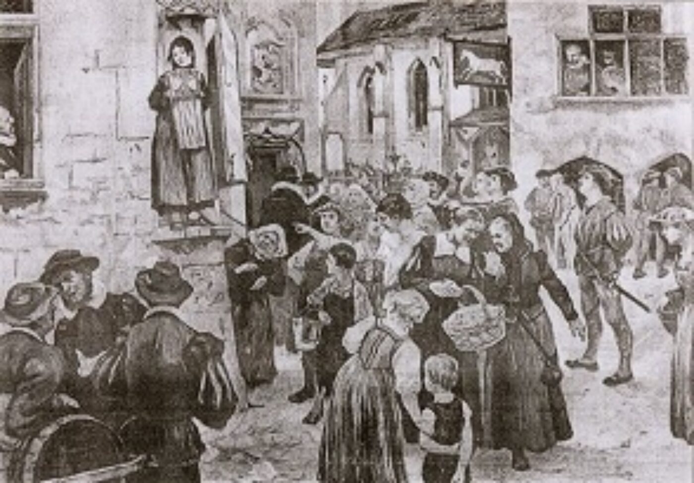 Gezeichnetes Bild vom alten Sursee